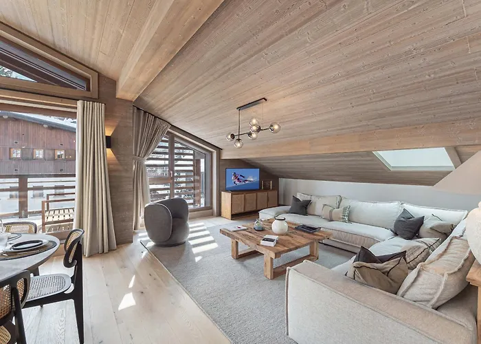 Penthouse Lumineux Avec Piscine A Megeve, Pour 10 Personnes - Fr-1-569-68 * 梅杰夫