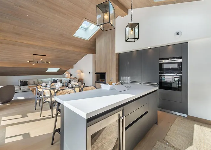 Penthouse Lumineux Avec Piscine A Megeve, Pour 10 Personnes - Fr-1-569-68 公寓 梅杰夫