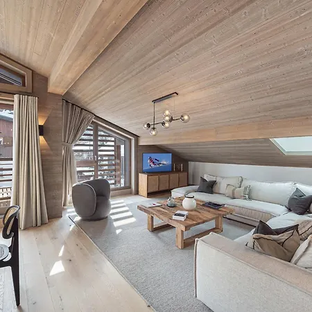 Penthouse Lumineux Avec Piscine A Megeve, Pour 10 Personnes - Fr-1-569-68 アパート