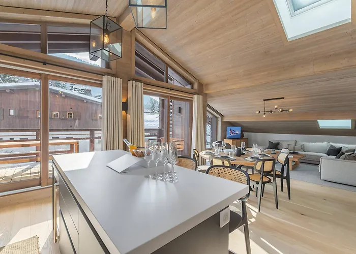Penthouse Lumineux Avec Piscine A Megeve, Pour 10 Personnes - Fr-1-569-68 Διαμέρισμα Megève